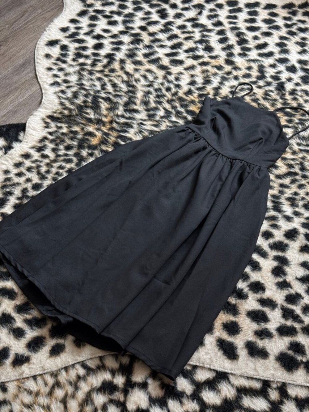 INA Black Cocktail Midi Dress Size Small Pockets - Picture 3 of 5